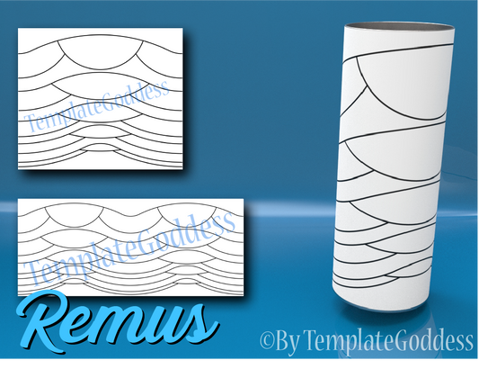 Remus - Multi color tumbler template for Vinyl cutting machines. File includes most tumbler brands and sizes