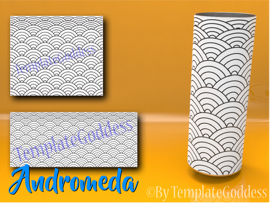 Andromeda - Multi color tumbler template for Vinyl cutting machines. File includes most tumbler brands and sizes