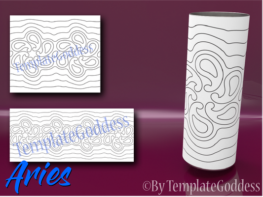 Aires - Multi color tumbler template for Vinyl cutting machines. File includes most tumbler brands and sizes