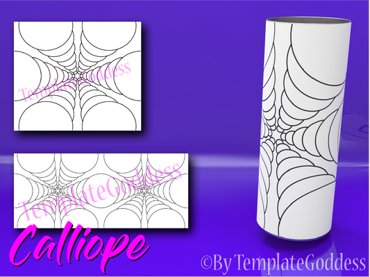 Calliope - Multi color tumbler template for Vinyl cutting machines. File includes most tumbler brands and sizes