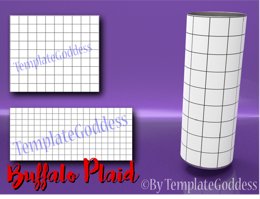Buffalo Plaid - Multi color tumbler template for Vinyl cutting machines. File includes most tumbler brands and sizes