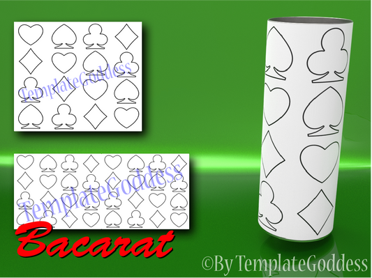 bacarat - Multi color tumbler template for Vinyl cutting machines. File includes most tumbler brands and sizes