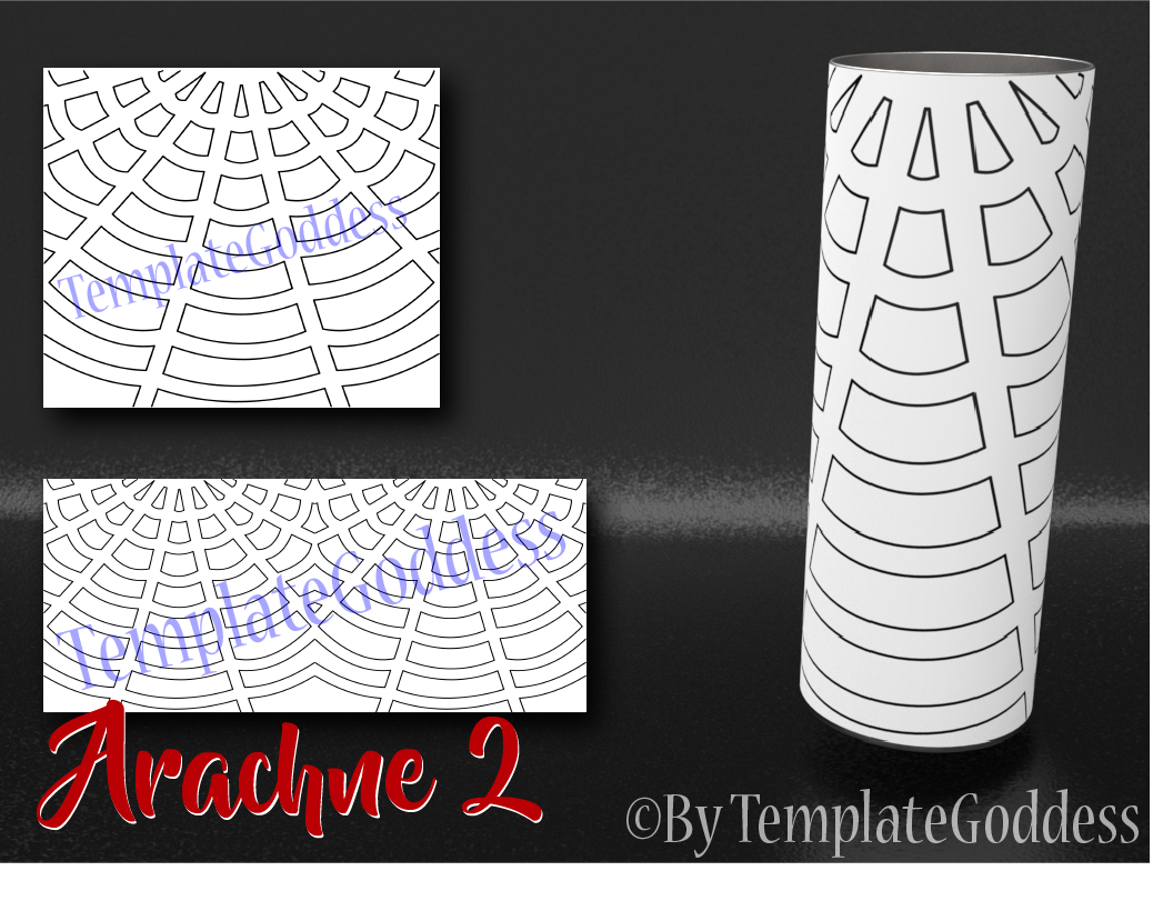 Arachne - Multi color tumbler template for Vinyl cutting machines. File includes most tumbler brands and sizes