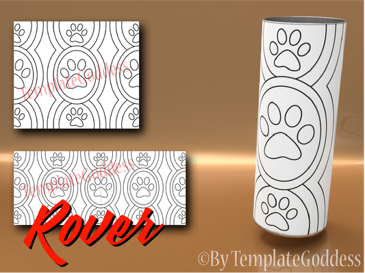 Rover- Multi color tumbler template for Vinyl cutting machines. File includes most tumbler brands andsizes